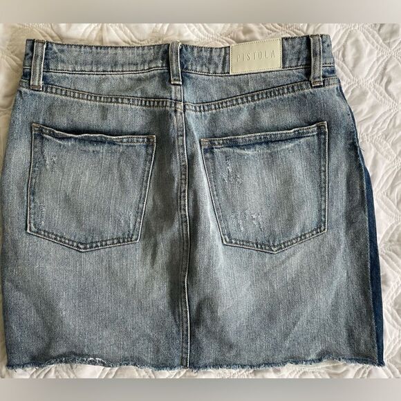 Pistola Sierra Distressed Jean Skirt Size 10/30 - Picture 2 of 9